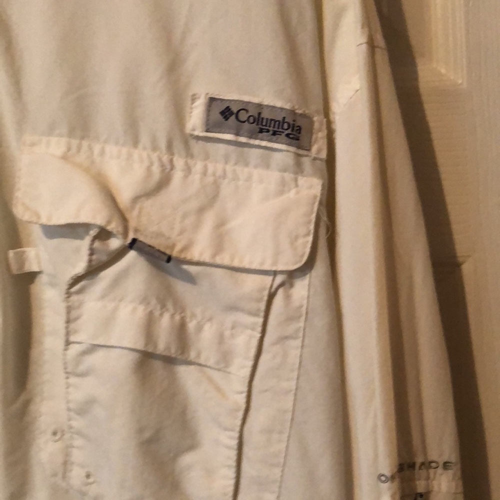 Men’s White Columbia Long Sleeve Shirt - Picture 2 of 3